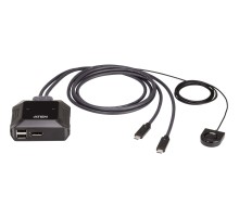 2-Портовый 4K USB-C переколючатель с пультом ДУ/ 2-Port USB-C 4K USB KVM with RC