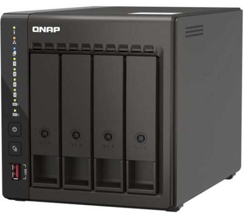 Сетевое хранилище без дисков/ SMB QNAP TS-453E-8G NAS, 4-tray w/o HDD. 2xHDMI-port. 4-core Celeron J6412 2-2.6 GHz, 8GB DDR, 2x2.5Gb LAN, 2 x M.2 2280 PCIe Gen 3 x2, 2x USB 3.2 Gen 2 (10Gbps) Port, 2x USB 2.0 port Сетевое хранилище без дисков/ SMB QNAP TS-453E-8G NAS, 4-tray w/o HDD. 2xHDMI-port. 4-core Celeron J6412 2-2.6 GHz, 8GB DDR, 2x2.5Gb LAN, 2 x M.2 2280 PCIe Gen 3 x2, 2x USB 3.2 Gen 2 (10Gbps) Port, 2x USB 2.0 port