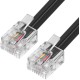 Greenconnect Телефонный шнур удлинитель для аппарата 20.0m GCR-TP6P4C2-20.0m, 6P4C (джек 6p4c - jack 6p4c) черный