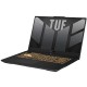 Ноутбук/ ASUS TUF F17 FX707ZC4-HX097 17.3"(1920x1080 (матовый, 144Hz) IPS)/Intel Core i5 12500H(2.5Ghz)/16384Mb/512PCISSDGb/noDVD/Ext:nVidia GeForce RTX3050(4096Mb)/Cam/BT/WiFi/56WHr/war 1y/2.6kg/Mecha Gray/DOS