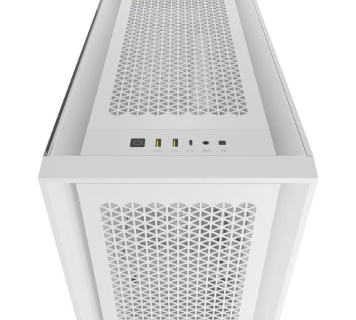 Корпус без блока питания/ Case Corsair 5000D CORE Airflow, Midi-Tower, TG, no fan, 2xUSB-A 3.2, 1xUSB 3.2 Type-C, E-ATX, ATX, mATX, mITX White