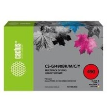 -/ Чернила Cactus CS-GI490BK/M/C/Y GI-490 многоцветный набор 4x100мл для Canon Pixma G1400/G2400/G3400
