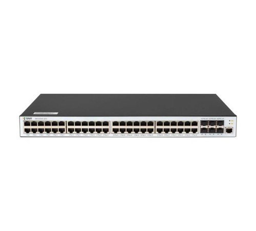 Коммутатор SNR Управляемый коммутатор уровня 2+, 48 портов 10/100/1000Base-T, 6 портов 1/10G SFP+ (существенное повреждение коробки)
