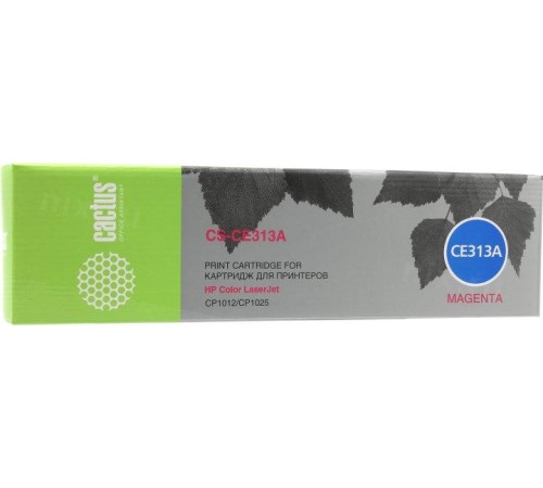 -/ Картридж лазерный Cactus CS-CE313A CE313A пурпурный (1000стр.) для HP LJ CP1012Pro/CP1025