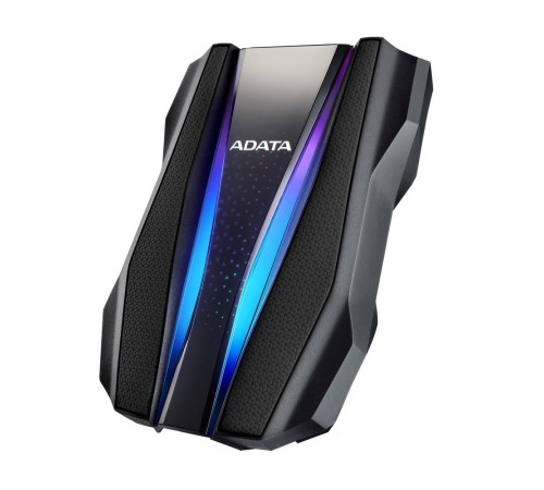 Внешний жесткий диск/ Portable HDD 1TB ADATA HD770G (Black), USB 3.2 Gen1, IP68, RGB lighting, 139x98x26mm, 270g /3 года/