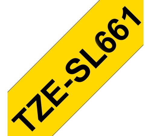 Кассета с самоламинирующейся лентой TZESL661 чёрным на желтом, ширина 36 мм, длина 8м