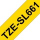 Кассета с самоламинирующейся лентой TZESL661 чёрным на желтом, ширина 36 мм, длина 8м
