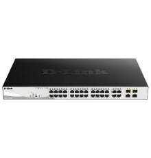 Коммутатор/ Управляемый L2 PoE-коммутатор, 24x1000Base-T PoE, 4xCombo 1000Base-T/SFP, PoE-бюджет 193 Вт, защита от статического электричества до 6 кВ, CLI