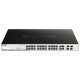 Коммутатор/ Управляемый L2 PoE-коммутатор, 24x1000Base-T PoE, 4xCombo 1000Base-T/SFP, PoE-бюджет 193 Вт, защита от статического электричества до 6 кВ, CLI