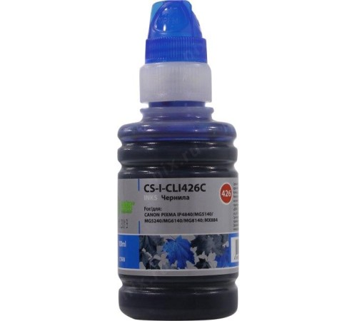-/ Чернила Cactus CS-I-CLI426C голубой 100мл для Canon Pixma MG5140/5240/6140/8140/MX884