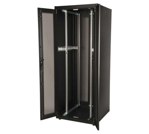 LANDE DYNAmic Basic 19" Телекоммуникационный напольный шкаф 47U, 800х1000х2232, перфорированная одностворчатая передняя дверь, перфорированная одностворчатая задняя дверь с кабельными вводами, цвет че