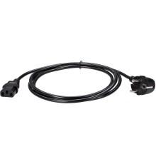 Кабель/ Кабель компьютер - розетка 220V EU (угловой)<VDE> 3GX0,5mm2, 1,8m, медь, Telecom <TY021-CU0.5-1.8M>