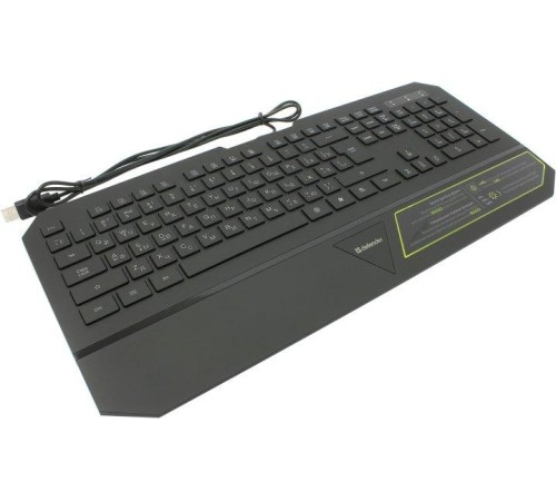 Defender Проводная клавиатура Oscar SM-660L Pro RU,черный,4 уровня подсветки USB