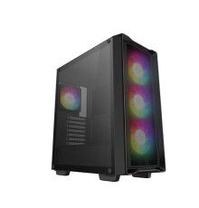 корпус Deepcool CC560 MESH V2 без БП, боковое окно (закаленное стекло), 3x120мм ARGB LED вентилятор спереди и 1x120мм ARGB LED вентилятор сзади, черный, ATX (R-CC560-BKAMA4-G-2)