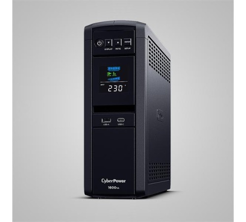 Источник бесперебойного питания Cyberpower CP1600EPFCLCD Line-Interactive 1600VA/1000W USB/RS-232/RJ11/45 (6 EURO)(замена CP1500EPFCLCD)