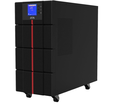 ИБП Powercom MAC-10K, двойного преобразования, 10KВА, 10KВт, LCD, Tower, 8 розеток IEC320 C13 с резервным питанием, 2 розетки C19, клеммная колодка, USB, RS-232, слот под SNMP карту, EPO, защита RJ45, ШхГхВ 257х590х570мм., вес 88.4кг./ UPS Powercom MAC-10