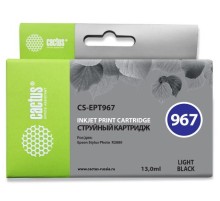-/ Картридж струйный Cactus CS-EPT967 T0967 серый (13мл) для Epson Stylus Photo R2880