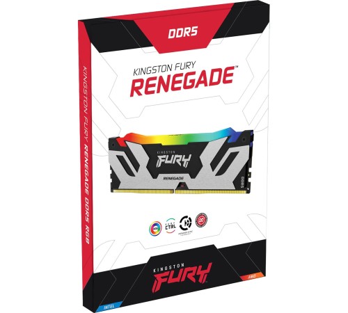 Память оперативная/ Kingston 48GB 7200MT/s DDR5 CL38 DIMM (Kit of 2) FURY Renegade RGB XMP Память оперативная/ Kingston 48GB 7200MT/s DDR5 CL38 DIMM (Kit of 2) FURY Renegade RGB XMP