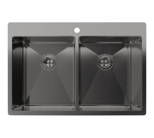 Кухонная мойка RIVELATO Rivelato Rinox 7450 2В PVD black Мойка нерж.сталь 2 чаши 740*500*200 мм, монтаж: врезной, материал: нержавеющая сталь, цвет: черный Кухонная мойка RIVELATO Rivelato Rinox 7450 2В PVD black Мойка нерж.сталь 2 чаши 740*500*200 мм, монтаж: врезной, материал: нержавеющая сталь, цвет: черный