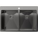 Кухонная мойка RIVELATO Rivelato Rinox 7450 2В PVD black Мойка нерж.сталь 2 чаши 740*500*200 мм, монтаж: врезной, материал: нержавеющая сталь, цвет: черный