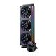 Система жидкостного охлаждения/ Water Cooling System JONSBO TH-360 Black (300W, 360mm, LED temp., Black, ARGB/ Fans: 3x120mm, 62.4CFM, 37.3dBA, 2400RPM/ Pump height 72mm, 30dBA, 2400RPM, Rad thickness 27mm/ S: 1851, 1700, 1200, 115X, AM5, AM4)
