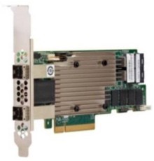 Плата контроллера Broadcom Controller 9480-8i8e (05-50031-00) (PCI-E 3.1 x8, LP) Tri-Mode SAS/SATA/PCIe(NVMe) 12G, RAID 0,1,5,6,10,50,60, 16port (2*intSFF8643 + 2*extSFF8644), 4GB onboard, каб.отдельно, 1 year