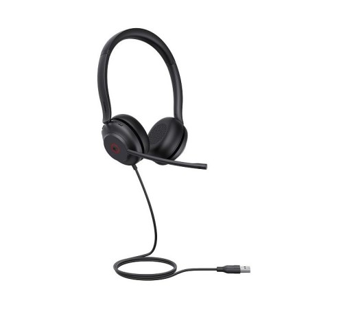 Гарнитура YEALINK UH35 Dual UC Дуо, Проводная, HD звук, шумоподавление, LED-индикатор, USB