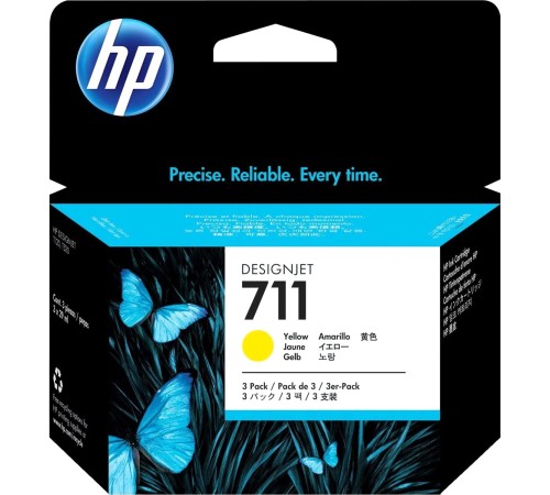Набор картриджей/ HP 711 3-Pack 29-ml Yellow Ink Cartridge Набор картриджей/ HP 711 3-Pack 29-ml Yellow Ink Cartridge