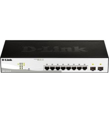Коммутатор/ DGS-1210-10/F Smart L2 Switch 8х1000Base-T, 2х1000Base-X SFP, Compact CLI