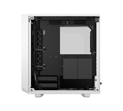 Корпус ПК без блока питания/ Case Fractal Design Meshify 2 Mini TG Clear Tint, Mini-Tower, 1x120mm + 1x140mm, 2xUSB-A 3.2 + 1xUSB 3.2 Type-C mATX, mITX, mDTX White
