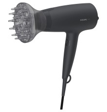 Фен Philips/ Фен Philips, мощность 1600 Вт, 3 скорости, холодный вохдух, 2 насадки, диффузор, цвет черный