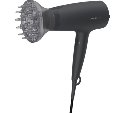 Фен Philips/ Фен Philips, мощность 1600 Вт, 3 скорости, холодный вохдух, 2 насадки, диффузор, цвет черный