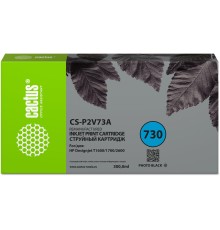 -/ Картридж струйный Cactus CS-P2V73A №730 фото черный (300мл) для HP Designjet T1600/1700/2600