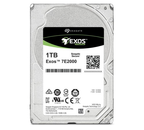 Жесткий диск/ HDD Seagate SAS 1Tb 2.5'' Exos 7E2000 7200 128Mb (clean pulled) 1 year warranty