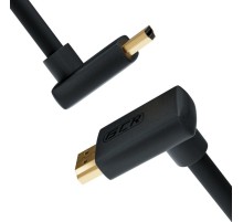 GCR Кабель 2.0m HDMI 2.0, M верхний угол /M верхний угол, черный, HDR 4:2:2, Ultra HD, 4K 60 fps 60Hz/5K*30Hz, 3D, AUDIO, 18.0 Гбит/с, 28/28 AWG, GCR-52310