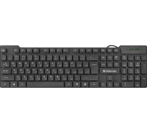 Defender Проводная клавиатура Element HB-190 USB RU,черный,полноразмерная