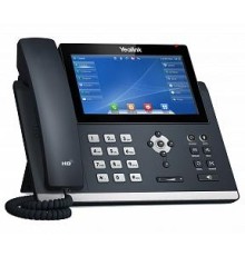 Телефон YEALINK SIP-T48U, 16 аккаунтов, цветной сенсорный экран 7" 800х480, 2 порта USB, BLF,  PoE, GigE, без БП, шт