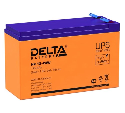 Аккумуляторная батарея Delta Аккумуляторная батарея HR 12-24 W (12V/6Ah) Аккумуляторная батарея Delta Аккумуляторная батарея HR 12-24 W (12V/6Ah)