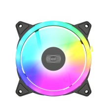 Кулер для корпуса/ Case Cooler PCCooler F3 T120 ARGB BK (120x120x25mm, 4-pin PWM, ARGB, 46CFM, 21.6dBA, 1800RPM, Black)