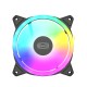Кулер для корпуса/ Case Cooler PCCooler F3 T120 ARGB BK (120x120x25mm, 4-pin PWM, ARGB, 46CFM, 21.6dBA, 1800RPM, Black)