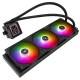 Водяное охлаждение для процессора/ Water Cooling System Thermalright Frozen Warframe SE 360 ARGB Black (360mm, LED temp., Black, ARGB/ Fans: 3x120mm, 70.84CFM, 29.8dBA, 2000RPM/ Pump height 59mm, Rad thickness 27mm/ S: 1851, 1700, 1200, 115X, AM5, AM4)