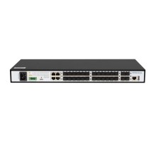 Коммутатор SNR Управляемый коммутатор уровня 2+, 20 портов 100/1000Base-X SFP, 4 порта Combo 10/100/1000Base-T|100/1000Base-X SFP, 4 порта 1/10G SFP+, встроенный БП ~220V AC, разъем для АКБ 12V с возможностью за