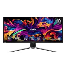 Монитор MSI MAG 341CQP QD-OLED 34,18" 21:9 UWQHD(3440x1440) QD-OLED 1800R,TrueBlack 400, 0.03ms(GTG), 1,5M:1,HDR Brightness 1000nits,2xHDMI,DP,USB-C,2xUSB-A,USB-B,Tilt,Swivel,Height,VESA,175Hz,Black,1y w-ty