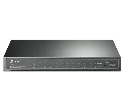 коммутатор TP-Link SG2210P, Omada™ 8-Port Gigabit Smart PoE+ Switch with 2 SFP Slots, 58 W PoE