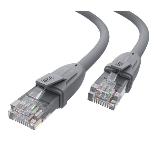 GCR Патч-корд прямой 15.0m UTP кат.6, серый, 24 AWG, ethernet high speed, RJ45, T568B, GCR-52598