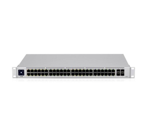Коммутатор/ 48-port, Layer 2 PoE switch with a silent, fanless cooling system.195W total PoE availability