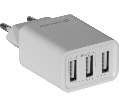 Defender Сетевой адаптер UPA-31 белый, 3xUSB, 5V/3.1А