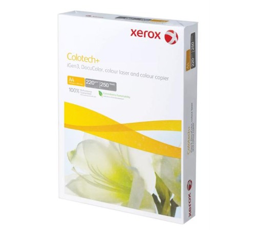 Бумага XEROX Colotech Plus 170CIE, 220г, A4, 250 листов (кратно 4 шт) (См. 003R94668) Бумага XEROX Colotech Plus 170CIE, 220г, A4, 250 листов (кратно 4 шт) (См. 003R94668)