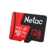Носитель информации Netac P500 Extreme PRO 128GB MicroSDXC V30/A1/C10 up to 100MB/s, retail pack with SD Adapter