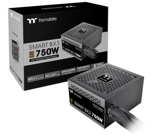 Блок питания Thermaltake Smart BX3 750W, ATX 3.1, APFC, 12cm Fan, 80+ Bronze, Non Modular, Retail Блок питания Thermaltake Smart BX3 750W, ATX 3.1, APFC, 12cm Fan, 80+ Bronze, Non Modular, Retail